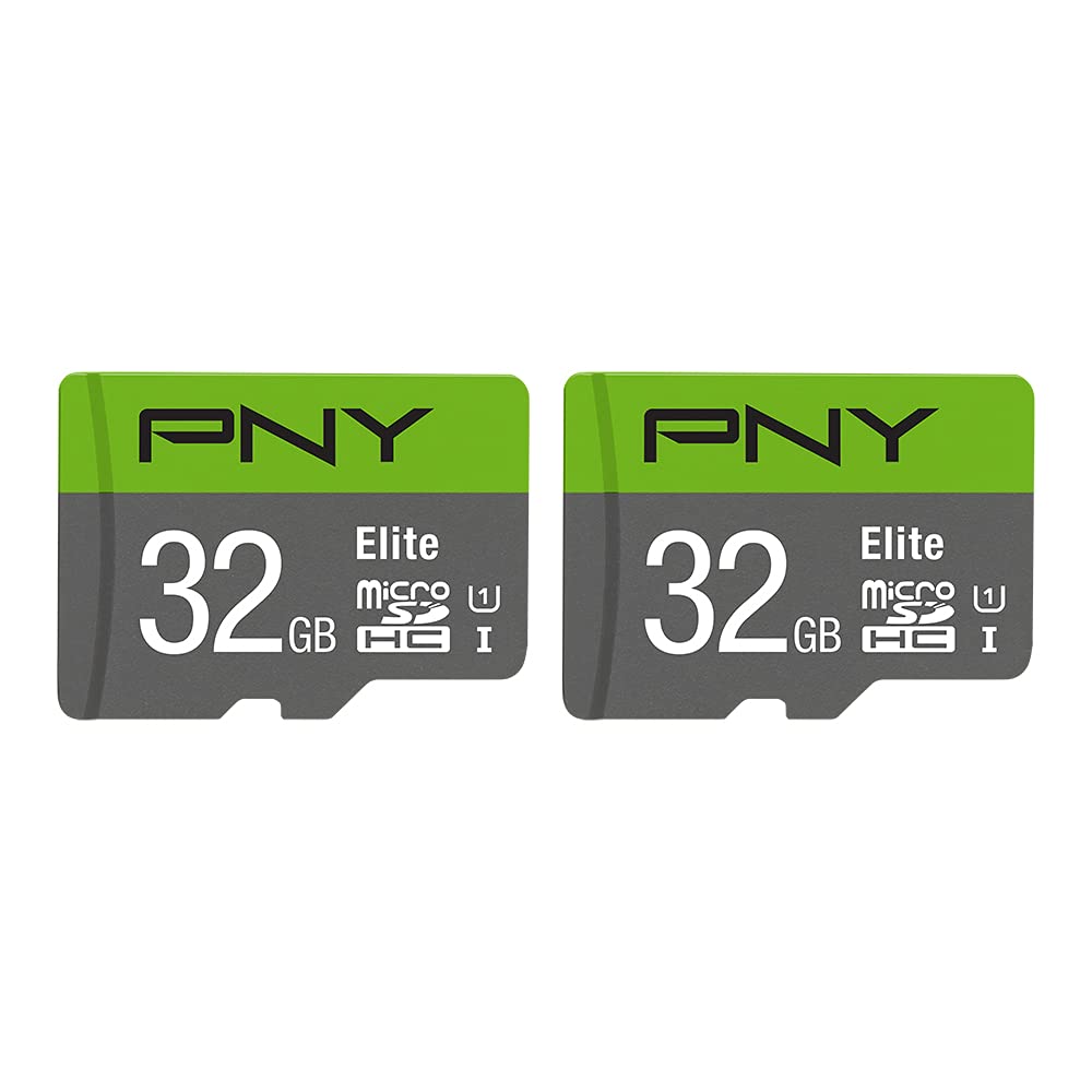 Photo 1 of **MISSING ONE***PNY 32GB Elite Class 10 U1 microSDHC Flash Memory Card (Pack of 2-100MB/s Read, Class 10, U1, Full HD, UHS-I, Micro SD (Pack of 1). 