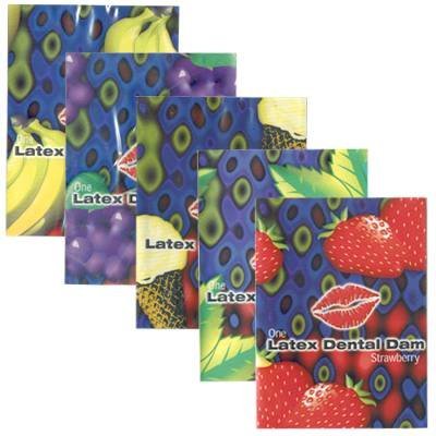 Lixx by Trustex Latex Dams Dental Dams Strawberry Flavor 12 count