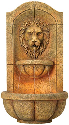 1 Lion+Head+Faux+Stone+Fountain