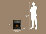 Adam Holston Electric Inset Stove Fire Black Remote 7-Day Timer LED Log Effect view 8