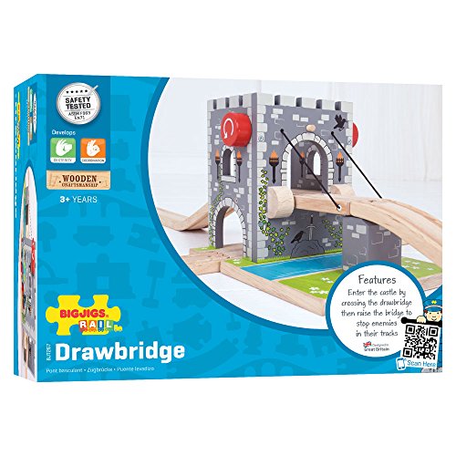 Bigjigs Rail Wooden Drawbridge - Wooden Train Set Accessories