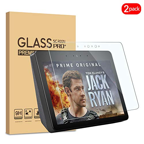 [2 Pack] KATIAN Compatible with Amazon Echo Show (2nd) Screen Protector, HD Clear Protector [Anti-Scratch] [No-Bubble], 9H Hardness Tempered Glass Screen Film for Amazon Echo Show (2nd&nbsp;Gen)&nbsp;10.1'