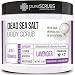 pureSCRUBS Premium Organic Body Scrub Set - Large 16oz LAVENDER BODY SCRUB - Dead Sea Salt Infused Organic Essential Oils & Nutrients + FREE Wooden Spoon, Loofah & Mini Organic Exfoliating Bar Soap primary