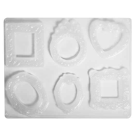 Rayher Hobby 36008000 Gießform Bilderrahmen, 6 Motive, 6,5-8 cm, Größe 23,2 x 18,3 cm