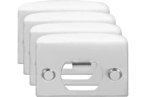 IMIKEYA 4pcs Door Strike Plates: 1-5/8 in Stainless Steel T-Strike Deadbolt Cover Plates - Full Lip Round Door Latch Board Re