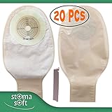 20 One Piece Drainable Ostomy Colostomy Ileostomy Pouch 60mm Cut Size Reusable Disposable (Bolsas de Colostomia) By Stoma Soft