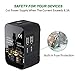 LKY DIGITAL Universal Travel Adapter USB C, International Power Adapter with 1 USB-C and 1 USB-A Ports, Type C Worldwide All in One Wall Charger for USA EU UK AUS (Black)