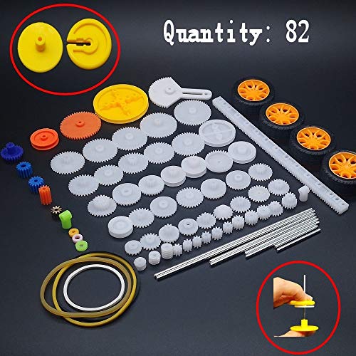 DIKAVS 78 kinds of gear package toy car accessories motor various gear axle belt bushings