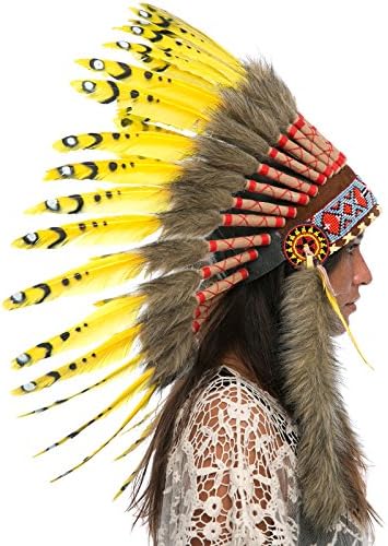 The Sounding Iron Feather Headdress | Native American Indian Style | Many Colors