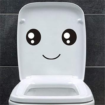 Sonrisa Cara Etiquetas engomadas del asiento del inodoro ...