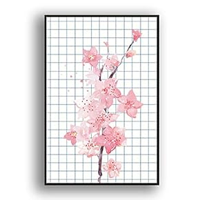 Framed Canvas Wall Art Beautiful Flowers in Grid Giclee Print Gallery Wrap Modern Home Prints Ready to Hang - 16x24 inches