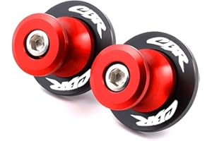 GZYWMJZ Pack of 2 Motorcycle Swing Arm Spools For HONDA CBR600RR CBR1000RR CBR 600 900 1000 RR CBR900RR 954RR 250R CBR600F CBR400F Accessories, M8 Swingarm Slider Stand Paddock Screw (Red)