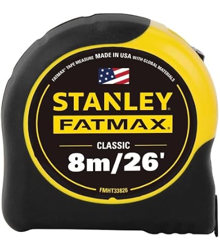 6 Cintas Métricas De Bolsillo Stanley 30-656 - 8m/26ft Con Cinta De Tylon - Pack De 6 Unidades