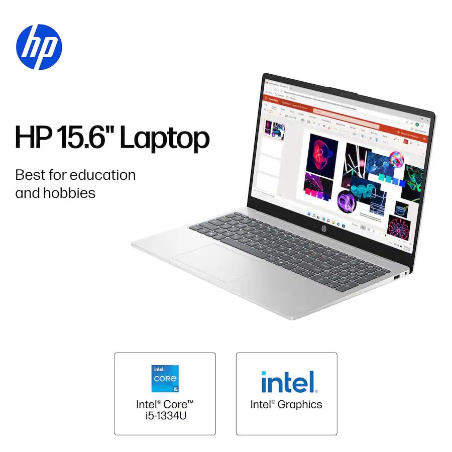 Laptop HP con pantalla táctil, 15.6" FHD Intel Core i5-1334U (hasta 4.6GHz) 16GB RAM 512GB SSD, Win 11 Pro Anti-Glare Windows AI Microsoft Copilot WiFi6 con accesorio GM para negocios y estudio
