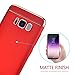 Galaxy S8 Plus Case, VANSIN 3 In 1 Ultra Thin and Slim Hard Case Coated Non Slip Matte Surface with Electroplate Frame for Samsung Galaxy S8 Plus Case (2017) -- (Red & Gold)