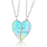 YALLNASL Best Bff Friend Necklaces for 2 Women Friendship Birthday Christmas Gifts for Best Friends Necklaces Gift for Bestie Friendship Necklace for 2 Women