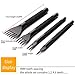 Citian 4pcs Alloy Stainless Steel Leather Craft Diamond Chisel Hole Punch Set for DIY Leather Crafting Precision 4mm & 1/2/4/6 Prong