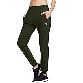 baleaf Women's Joggers Running Pants Quick Dry Lightweight Workout with Zipper Pockets Drawstring Hiking Travel Gym