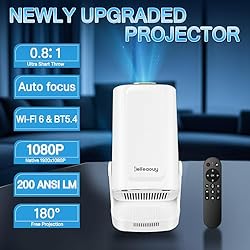Mini Projector 4K with WiFi Bluetooth 5.4 - Smart
