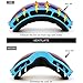 Juli Ski Goggles,Winter Snow Sports Snowboard Goggles with Anti-Fog UV Protection Interchangeable Spherical Dual Lens for Men Women & Youth Snowmobile Skiing Skating Blue