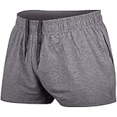 Men's Bodybuilding Workout Gym Shorts 3" 5" Inseam Sports Training Cotton with Pocket