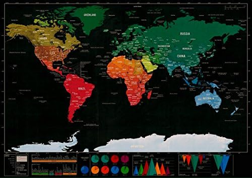 Scratch Off Map of the World with States for Travelers – Personalize Based on Your Travels – AMAZING GIFT for Travel Enthusiasts – Scratch-Off Map Includes US States