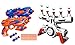 Electric Shooting Targets, Hover Shooting Target Compatible with Nerf Targets with 2 Pcs Blaster Guns, Air Powered Refill Darts, 60 Pcs Refill Foam Darts and 2 Pcs Wrist Band for Boys or Girls
