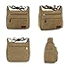 Casual Canvas Zipper Single Adjustable Strap Shoulder Bags Messenger Crossbody Handbags (Gray)