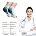 3 Pairs Sport Plantar Fasciitis Arch Support Low Cut Running Gym Compression Foot Socks / Foot Sleeves, Small / Medium, White
