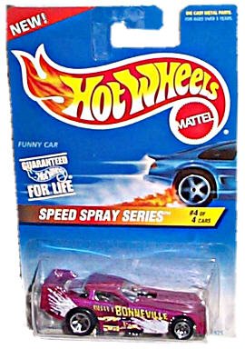 Hot Wheels - Speed Spray Series - #4 of 4 - Funny Car (Magenta) - Collector #552 by Hot Wheels
