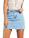 just quella Women's Casual Denim Short Skirt 9110 (S, Blue)