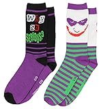 DC Comics Licensed The Joker Why So Serious 2 Pack Casual Crew Socks