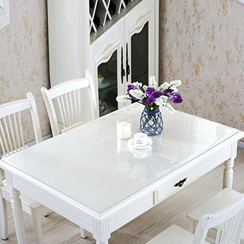 PVCtablecloth waterproof and anti-hot table mat Transparent frosting soft glass plastic table cloth-H 65x120cm(26x47inch)