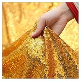 Gold Sparkly Fabric Glitter Table Overlays Sequin Fabric Tablecloth Fabric Backdrop Curtain Sparkle Sequin Linens
