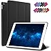 New iPad 9.7-inch 2018 2017 Case, ROARTZ Black Slim-Fit Smart Rubber Folio Case Hard Cover Light-Weight Wake Sleep for Apple iPad 5th 6th Generation Retina Model A1893 A1954 A1822 A1823