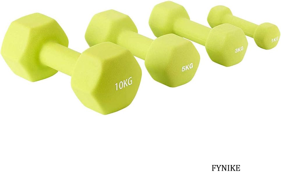 jiangsujiruiyiliaokejiyouxiangongsi FYNIKE Dumbbell,Green Soft Touch Mini Hex Dumbbells - Choice of Size