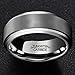 MNH Tungsten Rings for Men 8mm Wedding Band Comfort Fit Brushed Matte Finish Beveled Edge Size 5-14