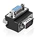 SIENOC 90 degree Right Angle VGA Male to Female 15 Pin SVGA Converter Adapter Connector for LCD Monitor TV Connector ... (VGA-VGA) primary