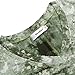 Sixother Womens Tie Dye Tunics Summer Casual Short Sleeves Tops V Neck Blouses, Army Green, Size M