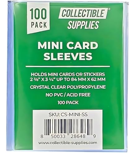41x63 card sleeves Amazon.com: Sleeve Kings Mini American Card Sleeves (41x63mm) 100 Microns,  Pack of 55 : Toys & Games