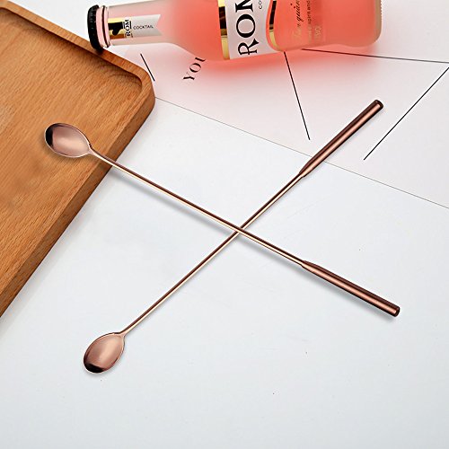 Merssavo Stainless Steel Cocktail Stirrer Masher Spoon Bar Drink Mixer Multifunctional - Thumbnail 2
