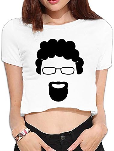 Just Chill Out Women's Proud To Be Nerd New Style Sexy Midriff Shirts White