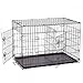48“ Pet Kennel Cat Dog Folding Steel Crate Playpen Wire Metal Cage W/Divider