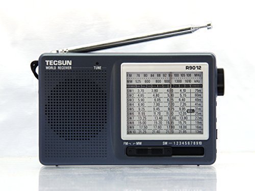 UPC 759972121489, Tecsun R-9012 AM/FM/SW 12 Bands Shortwave Radio Receiver Gray