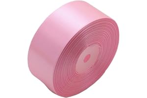 SWTOOL 1.5" Single Face Satin Ribbon 50 Yards Roll for Gift Wrap Sewing Projects Crafting Projects DIY Bow Wedding Decoration (Pink)
