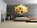 PulsatingFingertip-5 Panel No Framed Rolled Sunrise Landscape Oil Painting Modern Sunflower Picture Canvas Prints for Living Room Décor No Frame