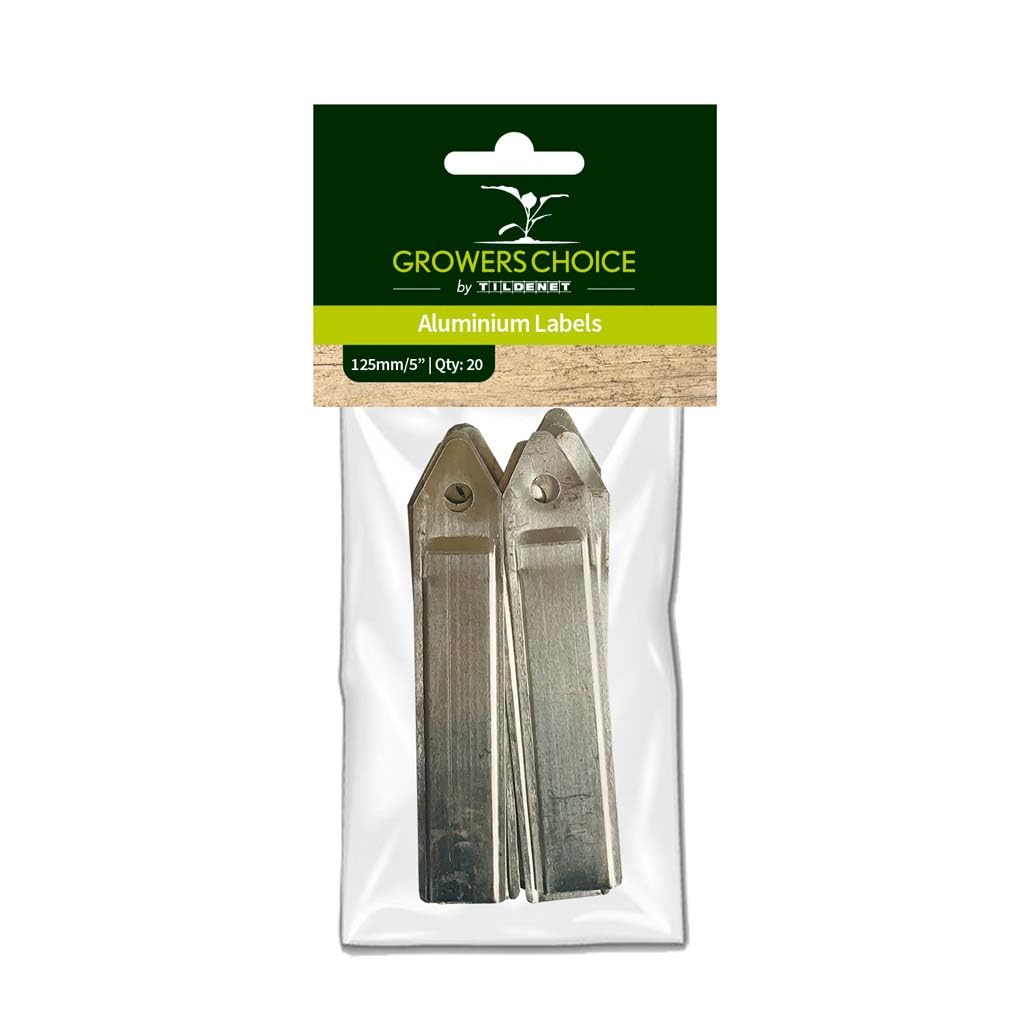 Tildenet 125 mm Aluminium Labels, Silver
