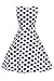 Roswear Women's Vintage 1950's Polka Dot A-Line Belted Skater Dress S-XXXXL