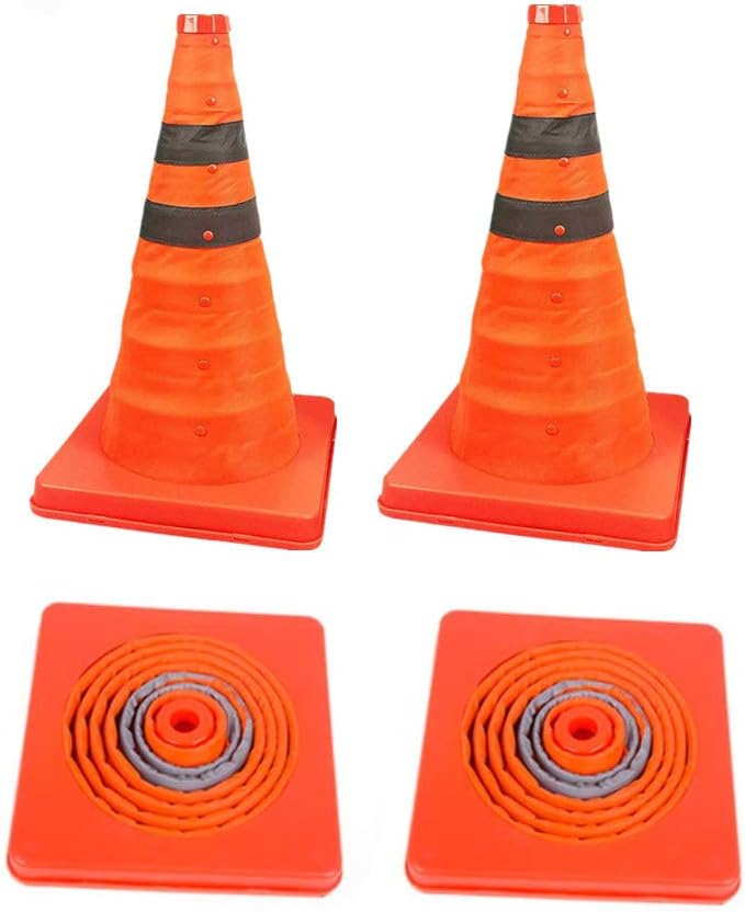 4 Pack 18 inch(45cm) Collapsible Traffic Cones Multi Purpose Pop up