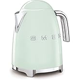 SMEG 50's Retro Style Electric Water Kettle with Automatic Shutoff, Removable Base, and Water Indicator, KLF03PBUS, Pastel Green